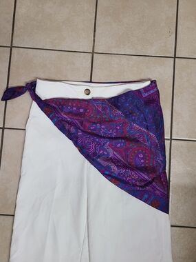 Echo Silk Scarf with Purple Paisley